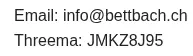 Kontakt per E-Mail oder Threema